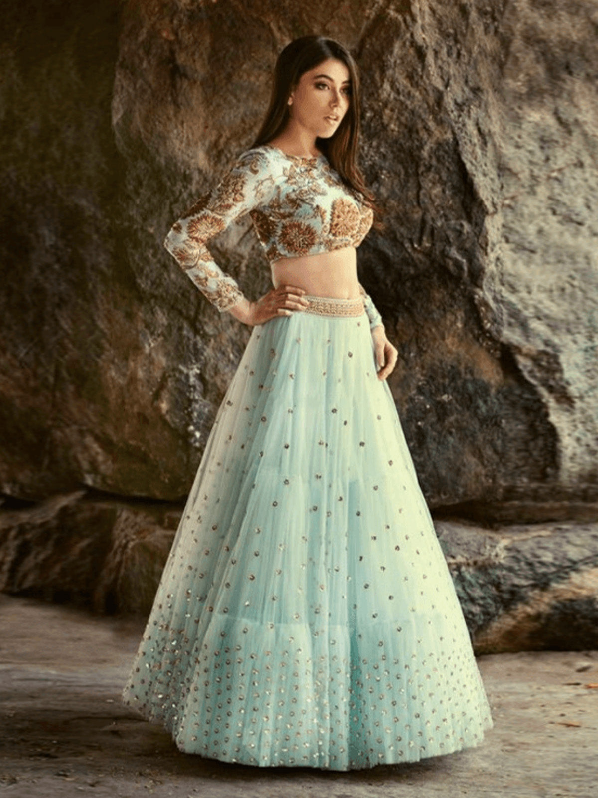 Rajwada - White and Gold Lehenga