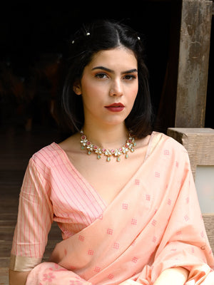 Rajwada Women Royal Looking Multicolored Choker Necklace Set