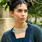 Rajwada Women Stylish Sea Green Kundan Choker Necklace Set