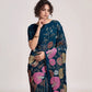 Rajwada Teal Blue Georgette Embellished Saree For Women