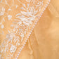 Light Yellow Soft Net Embroidered Saree