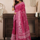 Rajwada Pink Cotton Linen Zari Work Saree For Women
