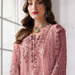 Rajwada Peach Georgette Embellished Semi Stitched Kurta Set For Women