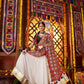 Rajwada White Silk Blend Semi-Stitched lehenga With Stunning Tassels For Women