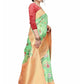 Rajwada Green Silk Blend Floral Printed Saree For Women