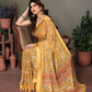 Rajwada Yellow Georgette Plain Saree For Women
