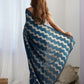 Rajwada Navy Blue Georgette Sequins Saree With Unstitched Blouse For Women