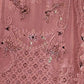 Rajwada Peach Georgette Embellished Semi Stitched Kurta Set For Women