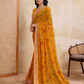 Rajwada Yellow Georgette Embroidered Saree For Women