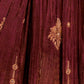 Rajwada Brown Jacquard Embroidered Semi Stitched Kurta With Dupatta For Women