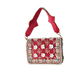 Rajwada Red Suede Embellished Clutch For Women