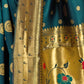 Rajwada Deep Teal Blue Silk Blend Woven Pithani Saree For Women