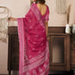 Rajwada Pink Cotton Linen Zari Work Saree For Women