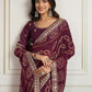 Rajwada Wine Georgette Printed Saree For Women
