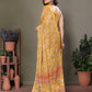 Rajwada Yellow Georgette Plain Saree For Women