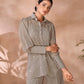 Rajwada Grey Organza Embellished Stitched Co-Ord Set For Women