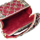 Rajwada Red Suede Embellished Clutch For Women
