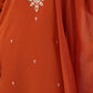 Rajwada Rust Orange Chanderi Embriodered Stitched Kurta Set For Women