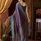 Rajwada Purple Silk Blend Printed Saree For Women