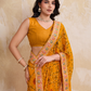 Rajwada Yellow Georgette Embroidered Saree For Women