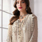 Rajwada Beige Georgette Embellished Semi Stitched Kurta Set For Women