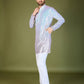 Rajwada Pink Georgette Embellished Stitched Kurta For Men