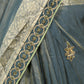 Sage Green Silk Blend Embellished Saree