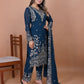 Rajwada Teal Blue Georgette Embroidered Stitched Kurta Set For Women
