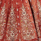 Rajwada Rust Mauve Silk Blend Embellished Semi Stitched Lehenga For Women