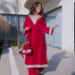 Rajwada Dark Pink Velvet Embellished Kurta Set For Women