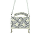 Rajwada White Suede Embellished Clutch For Women