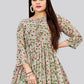 Rajwada Light Green Georgette Printed Kurti For Women