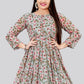 Rajwada Grey Georgette Printed Kurti For Women