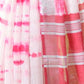 Rajwada White Cotton Linen Solid Printed Saree For Women