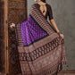 Rajwada Purple And Brown Silk Blend Printed Elegant Saree For Women