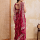 Rajwada Magenta Georgette Embroidered Saree For Women