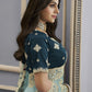 Rajwada Sea Green Georgette Embellished Elegant Saree For Women