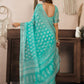 Rajwada Light Blue Cotton Linen Zari Work Saree For Women