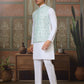 Rajwada White Silk Blend Plain Stitched Kurta Set For Men