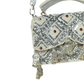 Rajwada White Suede Embellished Clutch For Women