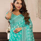 Rajwada Light Blue Cotton Linen Zari Work Saree For Women
