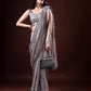 Rajwada Grey Georgette Sequin Elegant Saree For Women