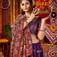 Rajwada Purple Silk Blend Semi-Stitched lehenga With Stunning Tassels For Women