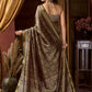 Rajwada Olive Silk Blend Printed Saree For Women
