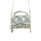 Rajwada White Suede Embellished Clutch For Women