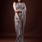 Rajwada Grey Georgette Sequin Elegant Saree For Women
