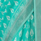 Rajwada Light Blue Cotton Linen Zari Work Saree For Women