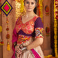 Rajwada Cream Viscose Rayon Embroidered Semi-Stitched lehenga With Stunning Tassels For Women