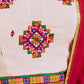 Rajwada Multicolor Cotton Blend Solid With Golden Border Semi-Stitched Lehenga For Women