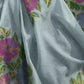 Rajwada Blue Chinon Woven Saree With Unstitched Blouse for Women